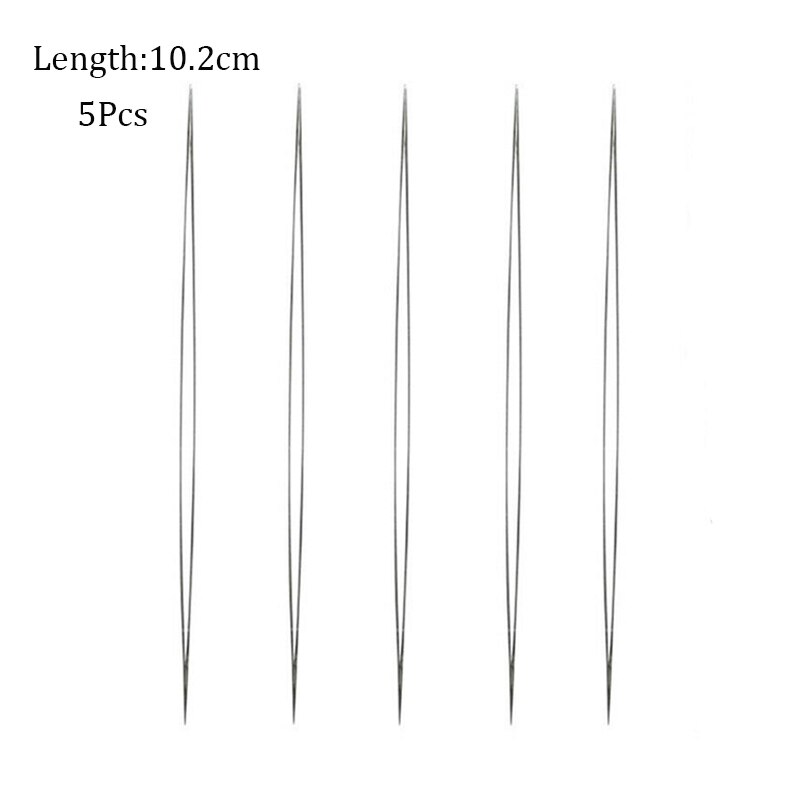 Aguja para cuentas abiertas, aguja para cuentas, manualidades con cuentas, aguja para cuentas, suministros de cuentas, alfileres hechos a mano, accesorios de joyería, herramientas, 5 uds.: 10.2cm 5Pcs