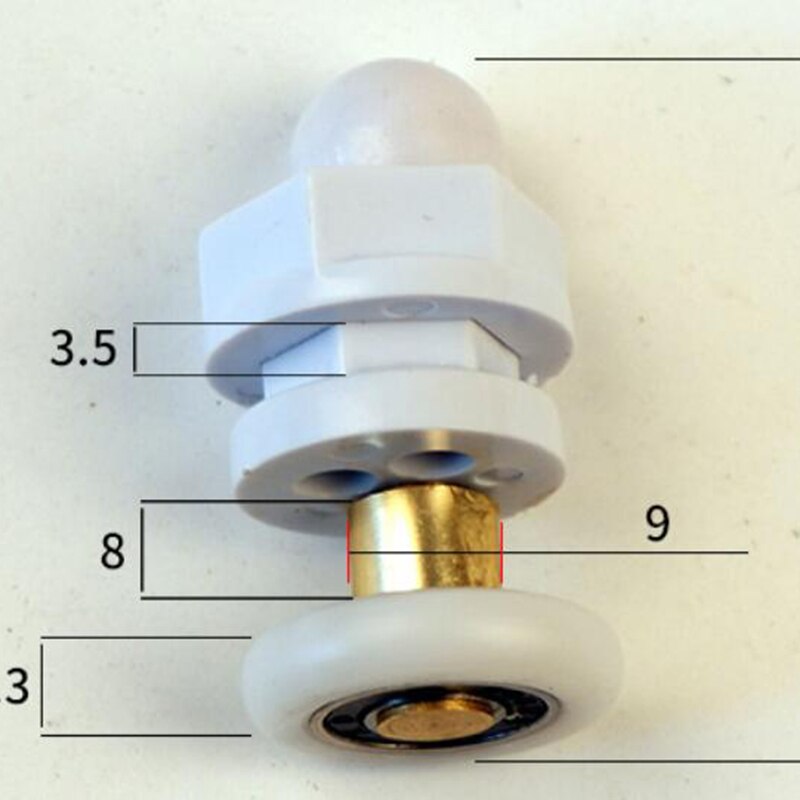 8 Pcs 27mm Diameter Double-Wheeled Replacement Shower Door Roller Runner Wheel