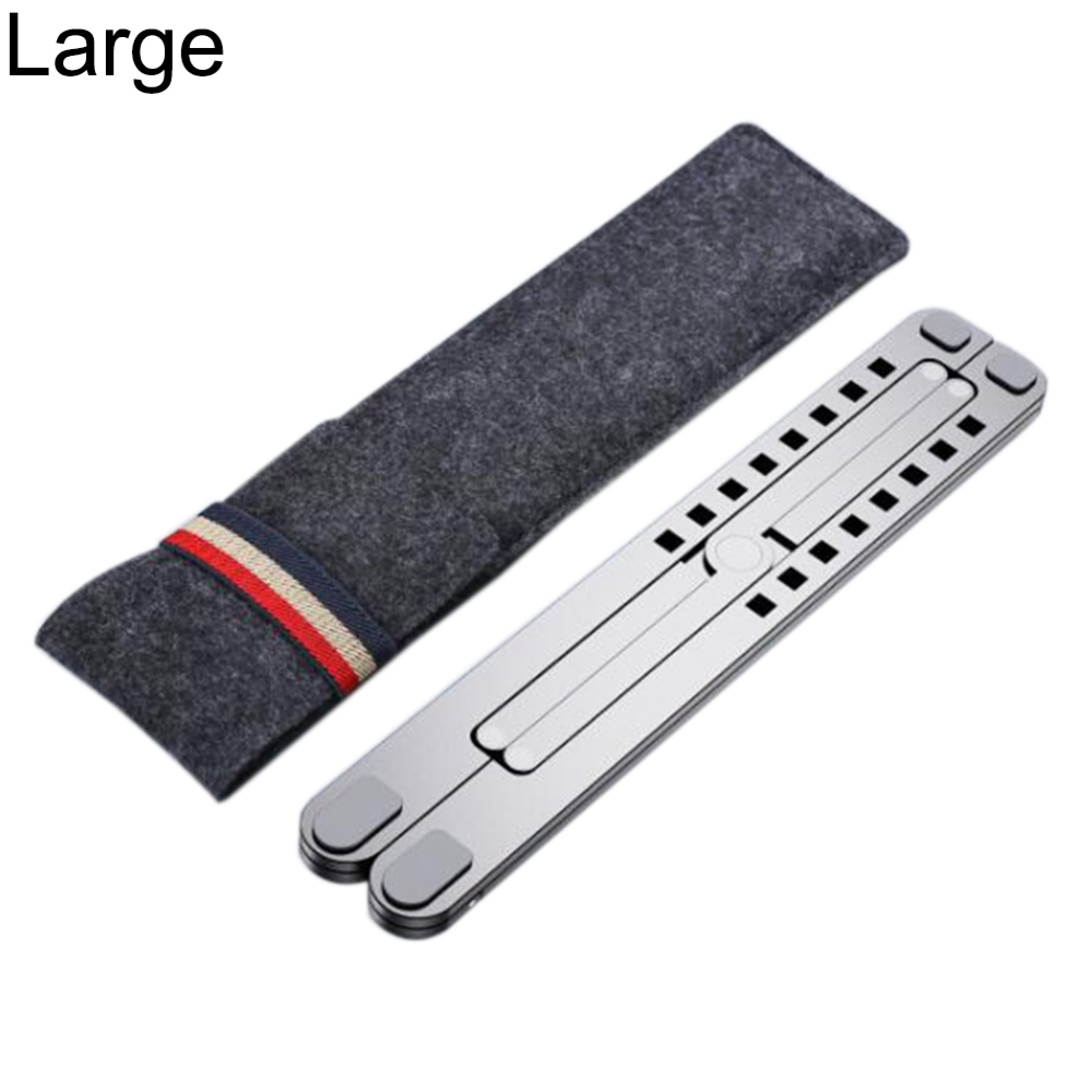 Laptop Stand Voor Macbook Pro Notebook Houder Opvouwbare Aluminium Legering Tablet Stand Beugel Draagbare Laptop Houder Voor Notebook: Large Grey