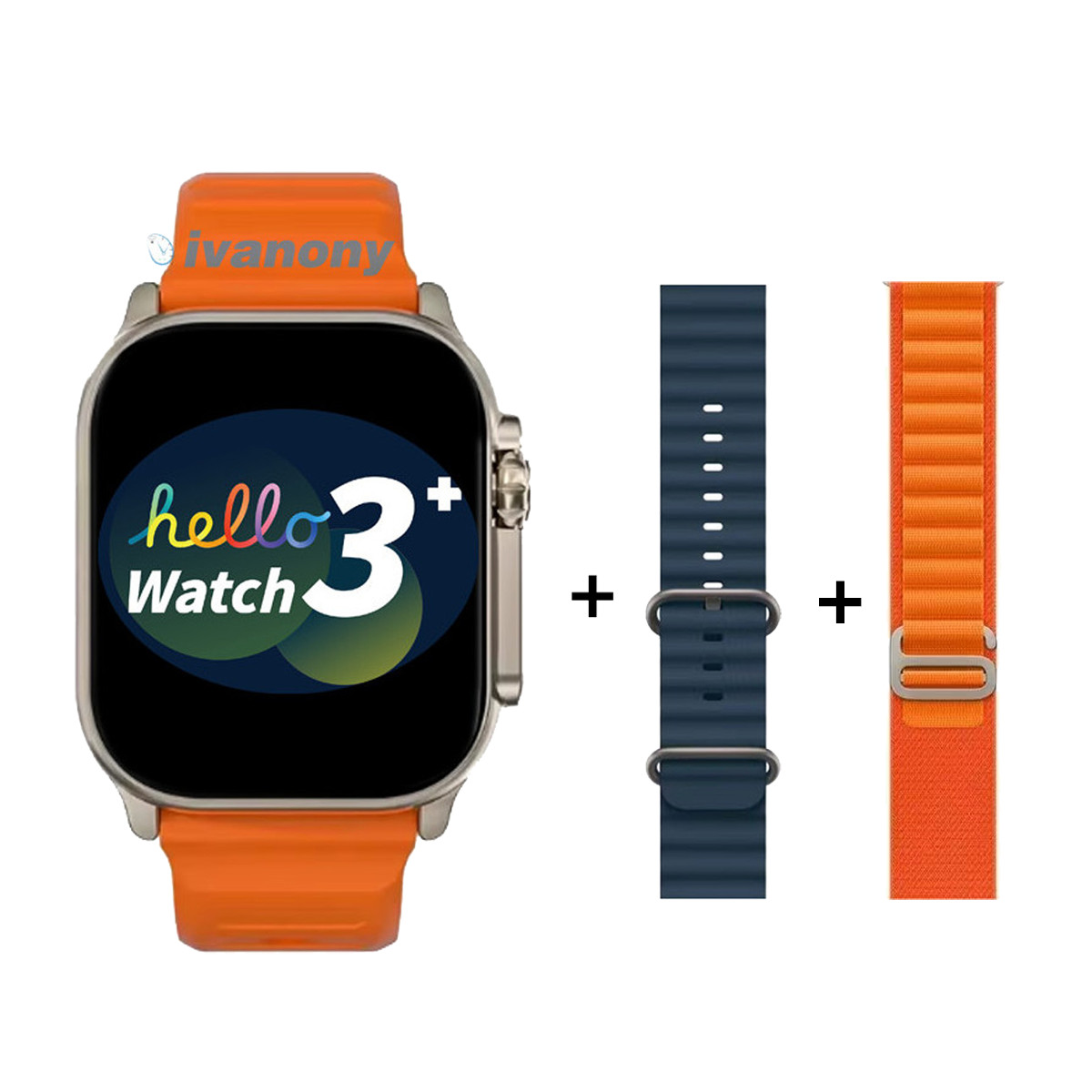 Oryginalny inteligentny zegarek Witaj 3 plus ultra Amoled 49mm 4GB/Rom Whatsapp przypomnienie zdalna muzyka asystent głosowy kompas Smartwatch: BIAŁY