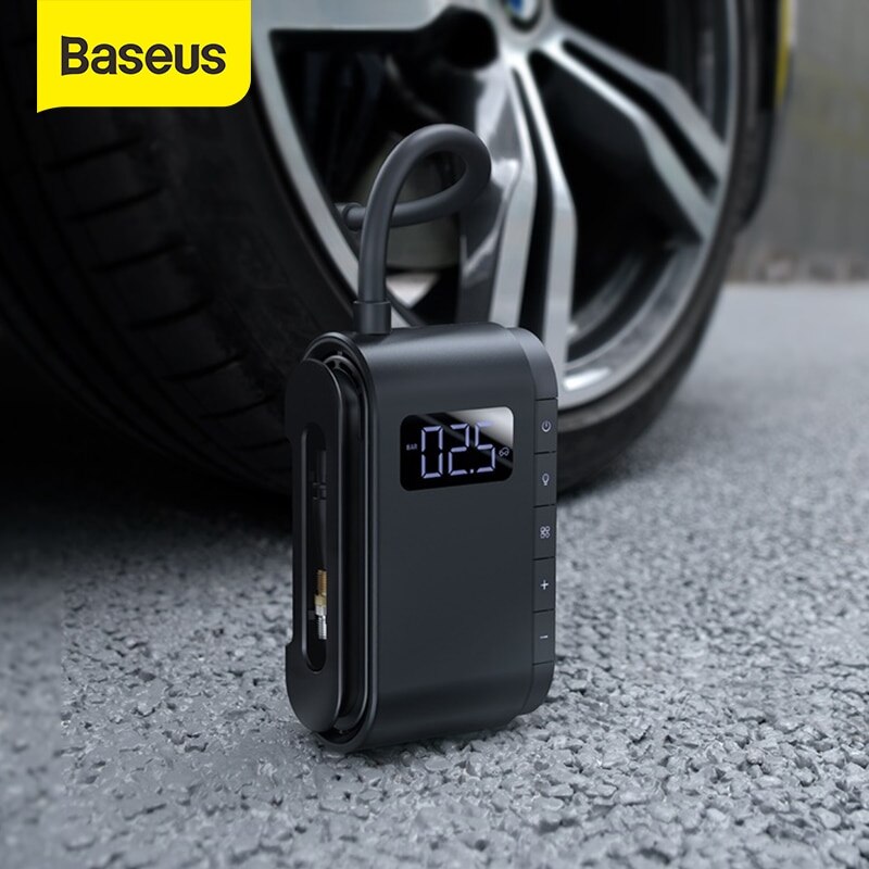 Baseus Auto Luchtcompressor 4000Mah Batterij Tire Inflator Portable Elektrische Auto Luchtpomp Digitale Auto Tyre Pomp Voor Motorfiets