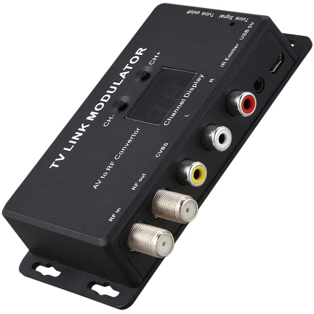 TM70 Elektronische Infrarood Terugkeer Uhf Tv Link Modulator Professionele Plastic Mini Home Av Rf Audio Video Verstelbare Converter