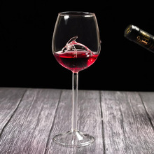 Dolfijn Beker Rode Wijn Glazen Met Dolfijn Binnen Goblet Crystal Clear Glas Voor Thuis Bars Party Beste Hete Verkoop Wijn bril