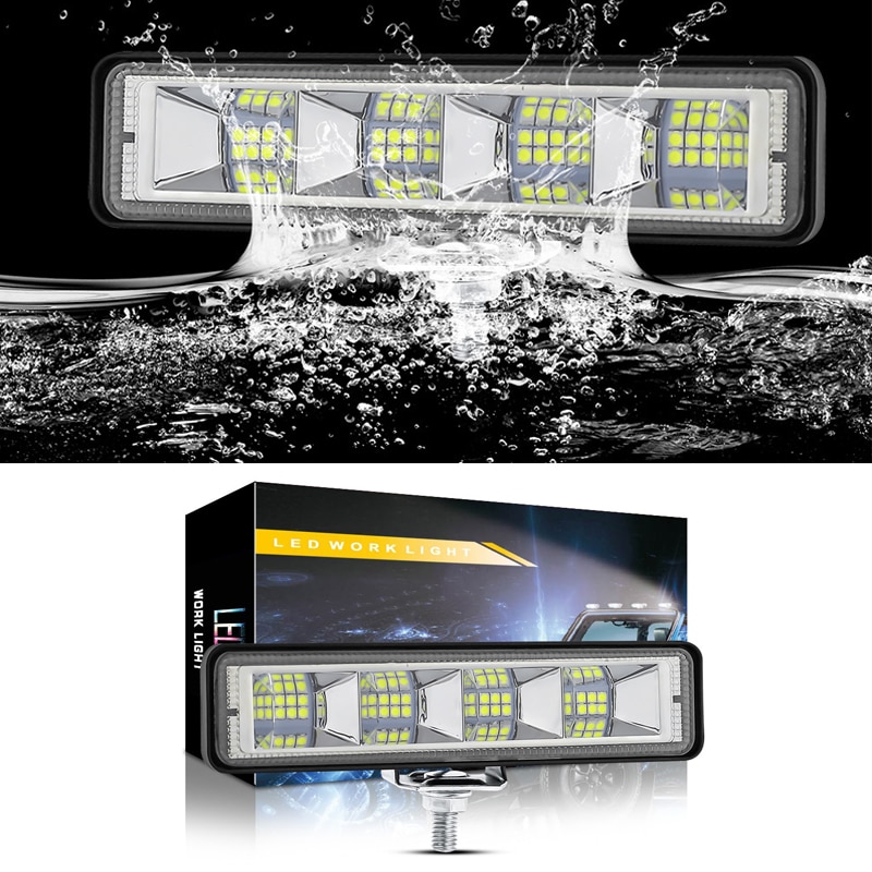72W 12V 36V Inbouw Offroad Led Verlichting Pods 4X4 4WD Atv Truck Led lamp Voor Auto Suv Tractor Off-Road 24LED