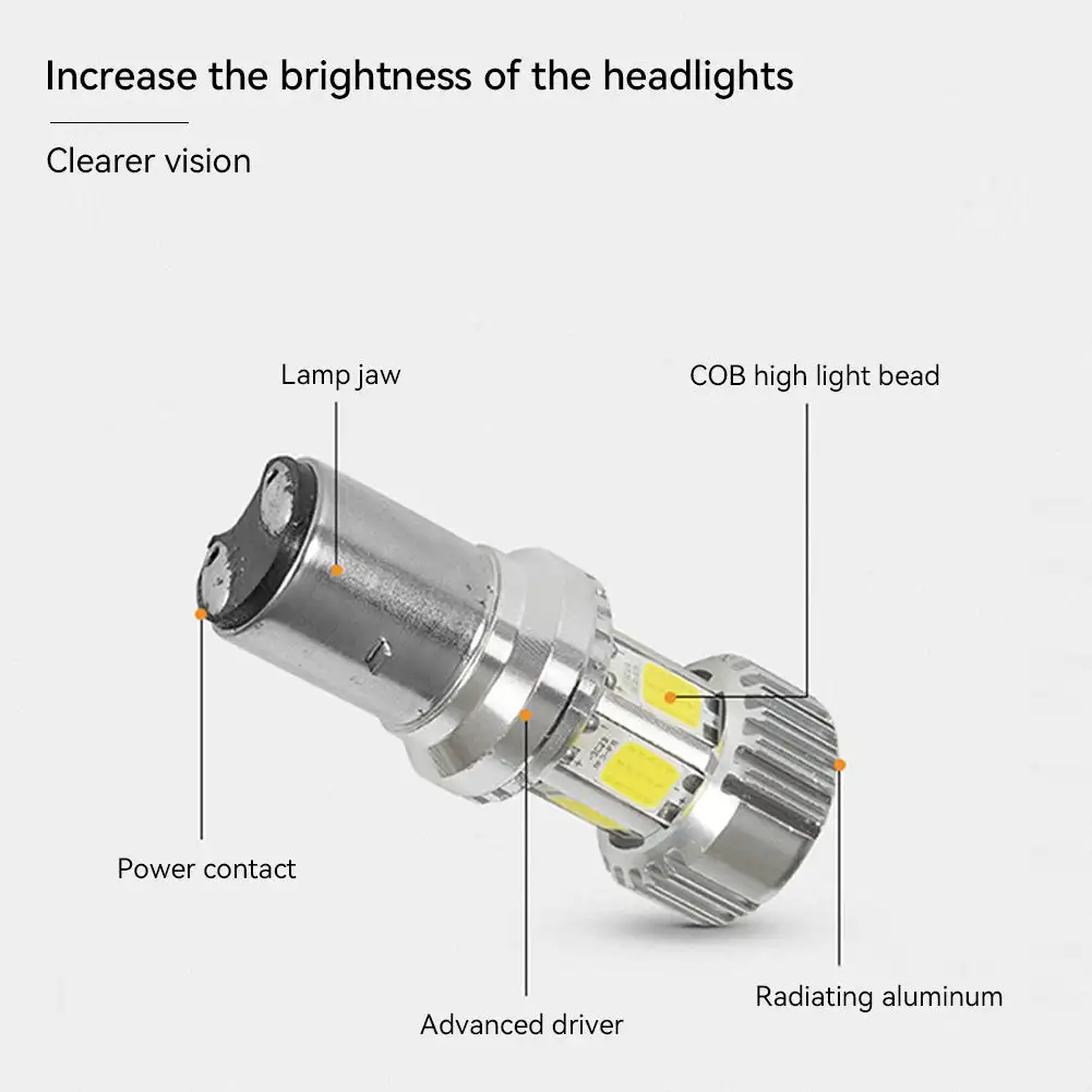 Motorrad H4 BA20D LED Scheinwerfer Birne Motorrad Licht Super Helle Lampe Lampen Rolle Motorrad DRL Lichter Aluminium Legierung