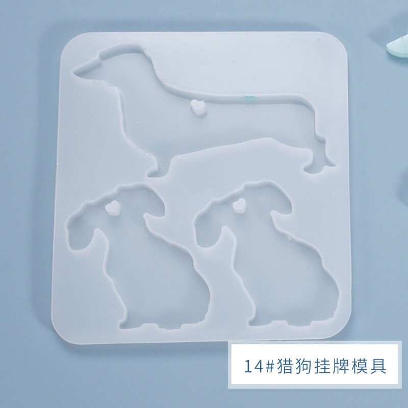 DIY Listing Pendant Resin Mold Handmade Keychain Crystal Epoxy Mold Pendant Ornament Silicone Mold For Resin: 10