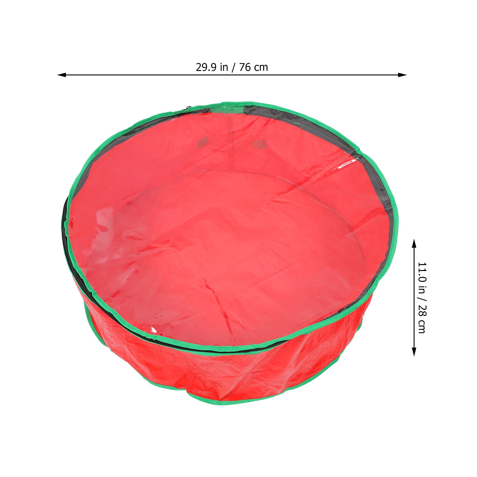 1pc Christmas Wreath Storage Bag Wreath Storage Container Party Decor with Clear Wreath visual window storage bag