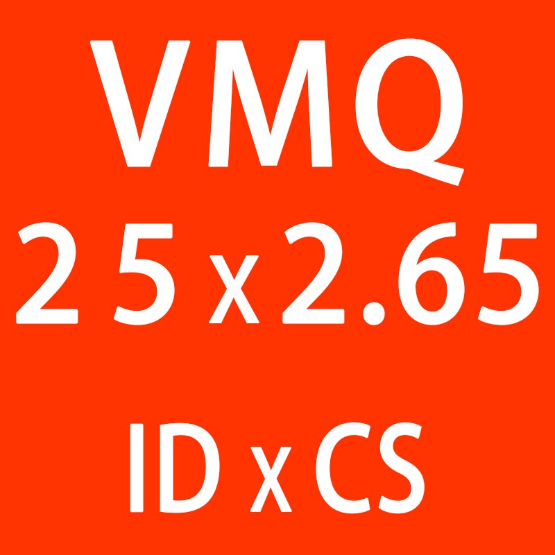 5 Stk/partij Rode Siliconen O-Ring Siliconen/Vmq ID21.2/22.4/23.6/25/25.8/26.5/28/30*2.65Mm Dikke O Ring Seal Rubber Ringen Pakking Washer: ID25mm