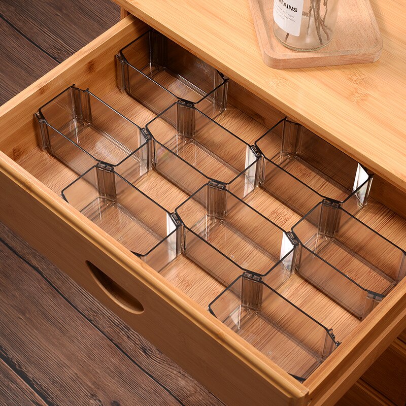 6pcs Stationery Storage Drawer Kitchen Dividers Tool Box Desktop Organizer System Desktop Underwear Under Desk Makeup for Socks