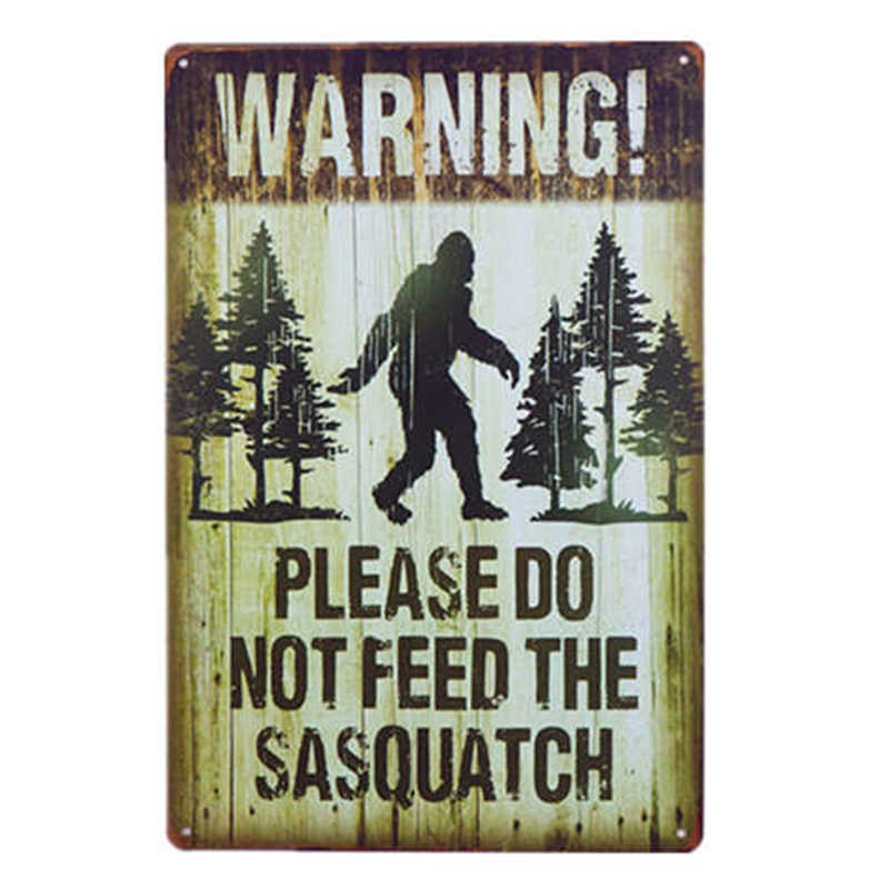Advarsel om typeskilt skal du ikke fodre sasquatch-sjove udendørs vejskilt