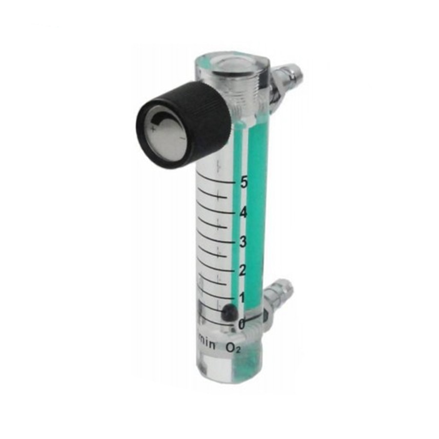 Zuurstof Flowmeter Met Regelklep Metalen Connector Acryl Vernikkeld Messing Dgozone