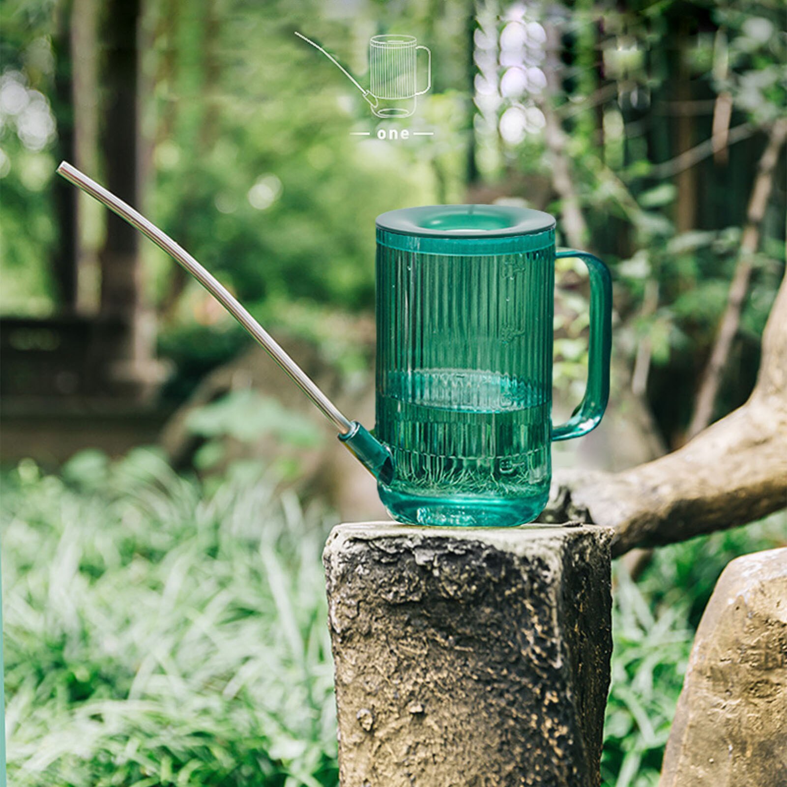 1L Long Mouth Watering Can Pouring Pot Watering Can Watering Flower Plants Shower Removable Watering Device Garden Tool