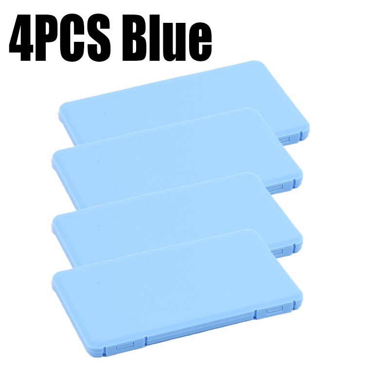 Portable Mask Holder Organizer Mask Storage Box PP Face Masks Container Dustproof Mask Case Save Mask Case Box: 4PCblue