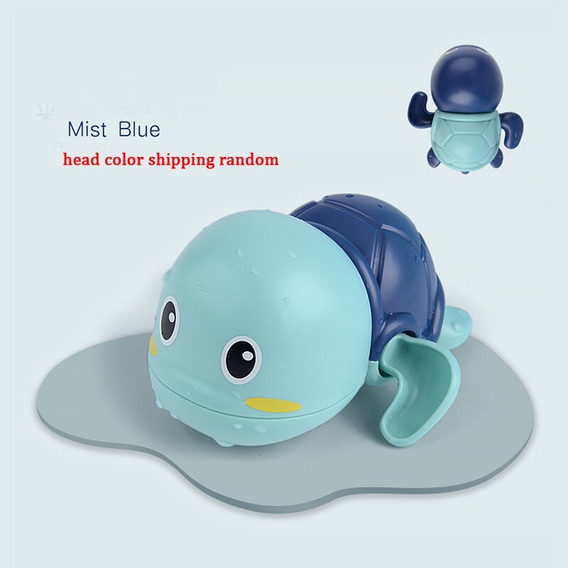 Baby Bathing Toy Kids Cute Duck Penguin Egg Water Spray Sprinkler Bathroom Sprinkling Shower Swimming Water Toys Kids: 13 blue tortoise