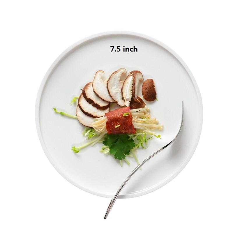Japan sydkorea stil mat keramiske plader pasta pizza pande runde hvede halm rund tallerken fad frokost middag snacks frugt d: -en