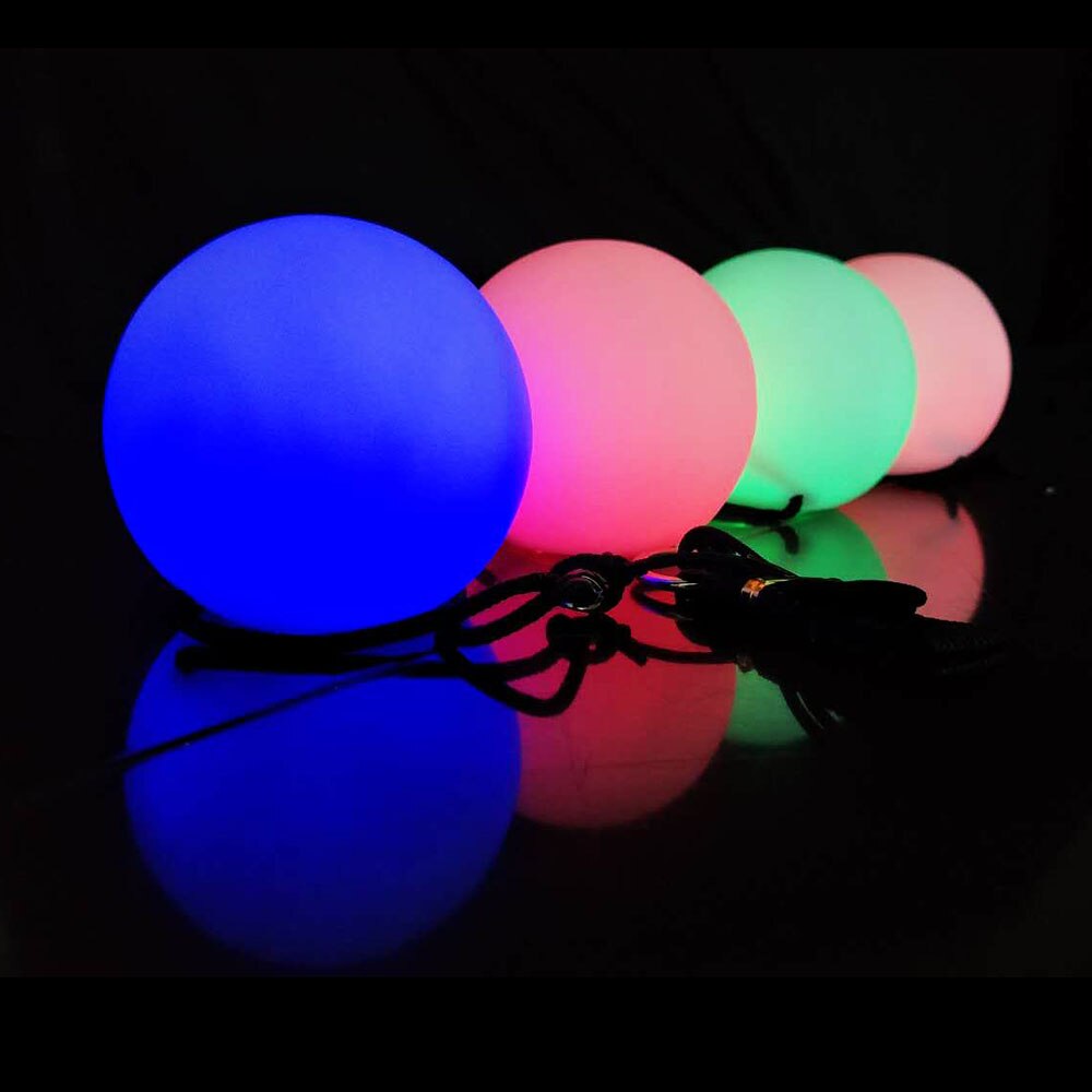 Led poi bollar för eld show magdans bollar rgb glöd poi kastade hand rekvisita scen performance tillbehör party dj light