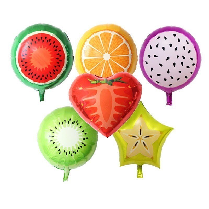 1Set Summer Party Balloon Flamingo Fruits Balloons For Kids Birthday /Wedding Decorations Tropical Hawaiian Party Supplies: multi 6pcs