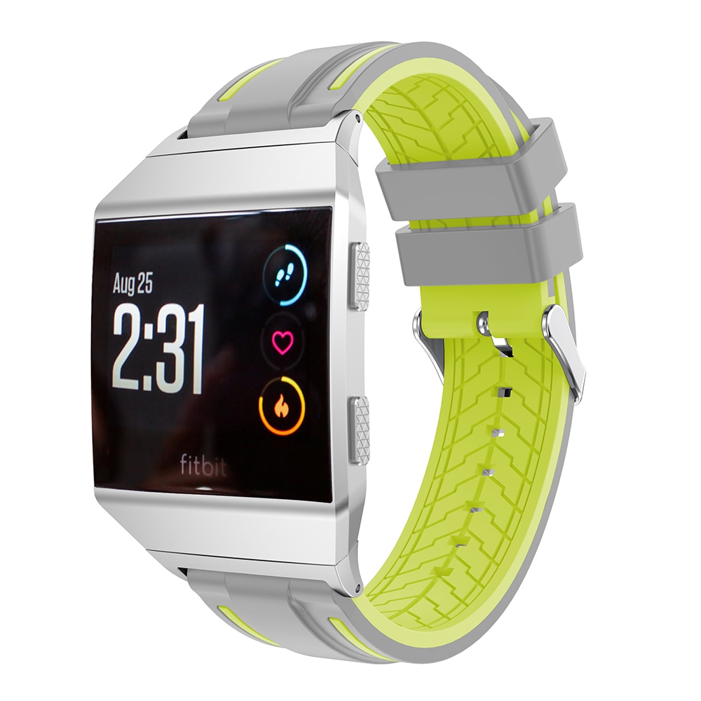 Soft Silicone Two-tone watchband for Fitbit Ionic strap Replacement personality Sport Adjustable Watch Bands Bracelet Bangle