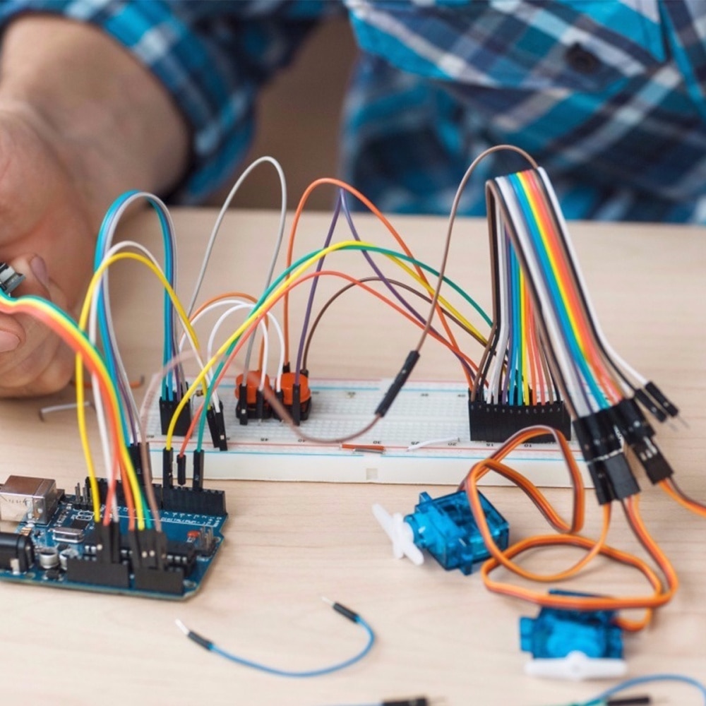 5pcs Jumper Wire 40 Pin Jumper Wire Rainbow Cable Connect Line for Auto Car