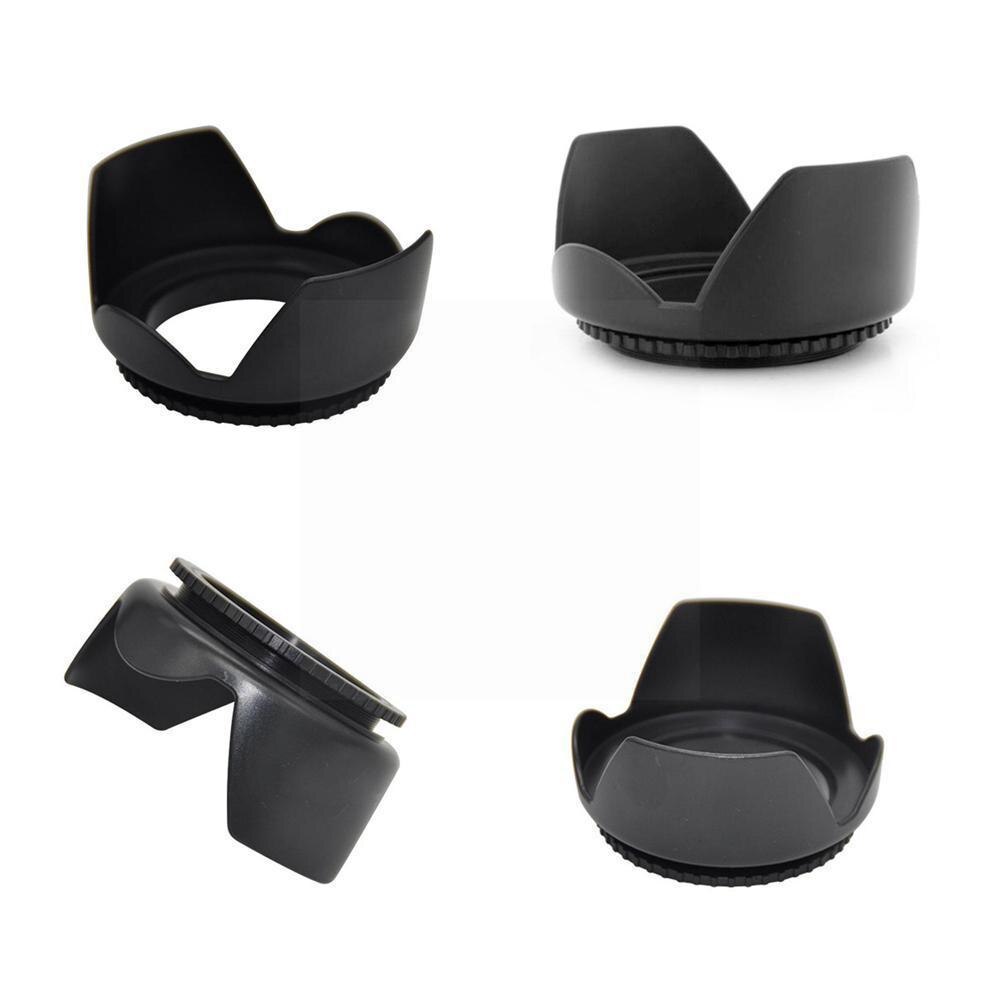 58mm Universal Shaped Lens Hood For 18-55, 75-300, 70-300, 55-250 Camera Lens Accessories C2b7