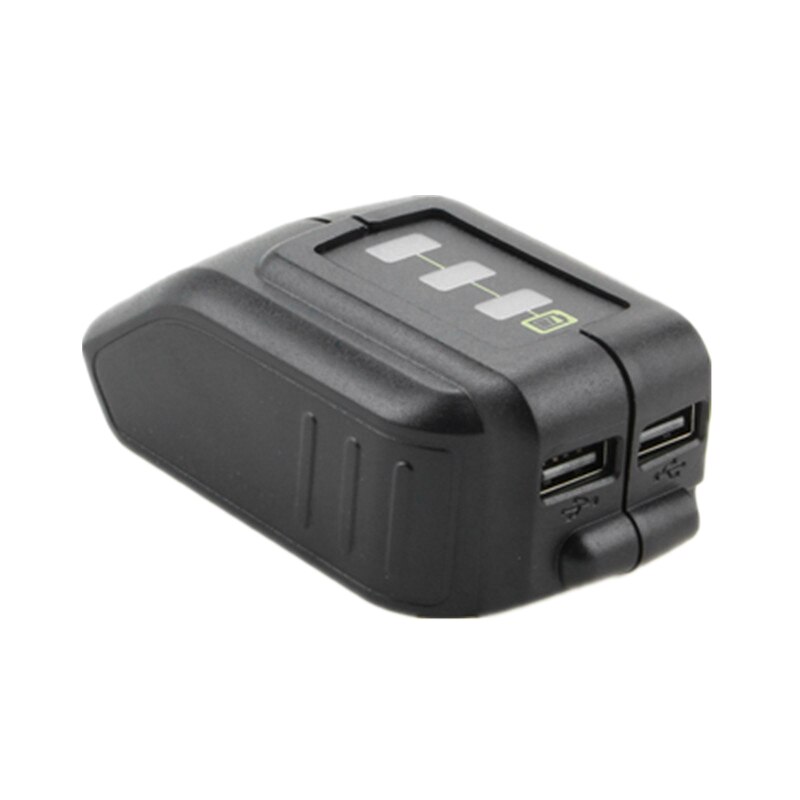 Usb Converter Lader Dual Port Voor Dewalt DCB091 12V 18V 20V Li-Ion Batterij Converter Adapter Voor Koude pak En Telefoon