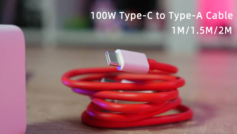 Chargeurs rapides SuperVOOC 100W pour OnePlus 13 12 11 10 Pro Nord CE4 CE3 Lite OPPO Realme avec câble USB Type C de 1M