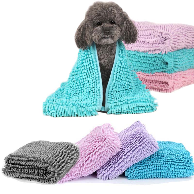 S, M, L, perro gato bata de baño de mascotas Toalla de microfibra súper absorbente secado perro Toalla de invierno manta para pequeños perros grandes