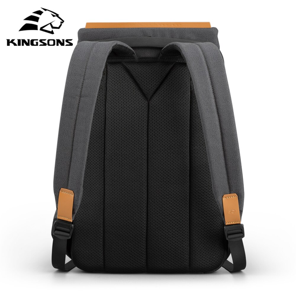 Kingsons Anti-theft Men Backpack 180 Degree Open USB Charging Laptop Backpack 15.6 inch School Bags for Teenage Boys