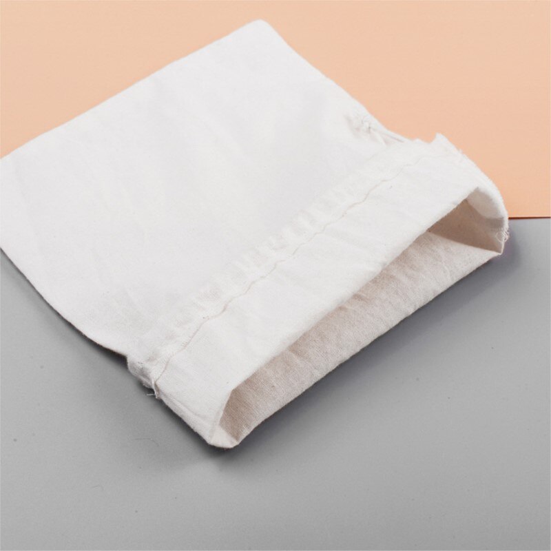 25/50 Stuks 8X10 10X15 13X18 17X23Cm Katoen Trekkoord Zak Verpakking Bag Sieraden Verpakking Drawable Katoenen Tassen Kerst