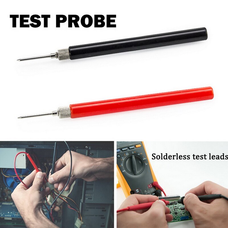 DIDIHOU 10Pcs Multimeter Spring Test Probe Tip Needle Insulated Test Hook Wire Connector Test Leads Pin For Digital Multimeter