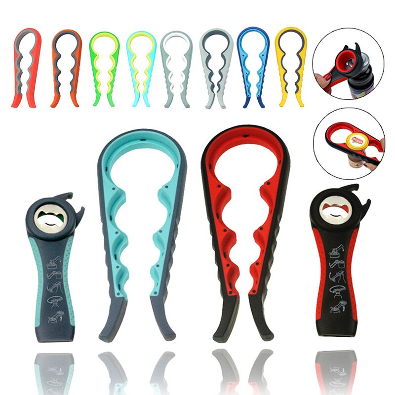 Bottle Opener Multi Purpose Screw Cap Jar Openers Bottle Lid Grip Wrench Kitchen Accessories Kitchen Gadgets