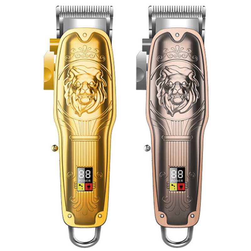 LCD hair trimmer rechargeable cordless hair clipper finishing blending electric hair cutting machine taper lever