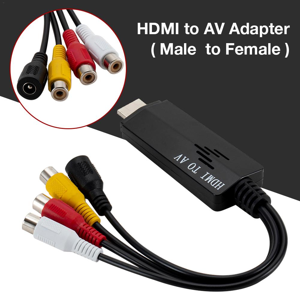HDMI naar RCA Adapter Converter Kabel Ondersteuning 1080P HDMI 2AV Man-vrouw