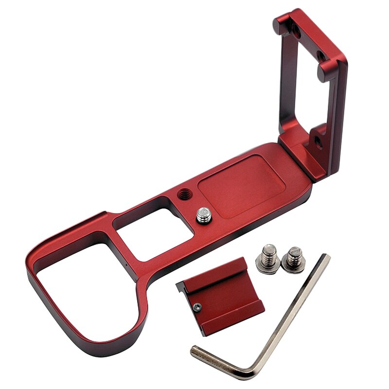 Verticale Shoot Hand Grip Met Flitsschoen Voor Sony A9 A7 Mark Iii A7III A7RIII A7R3 Quick Release L Plate camera Beugel Houder: red