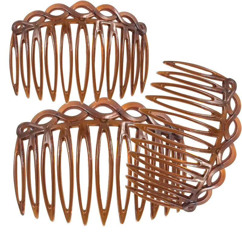 1-6 stk. plastik hårkamme med fransk twist, hårkam med lige tænder, hårspænde tilbehør til kvinder, bryllupsfeststyling: M / Lavendel