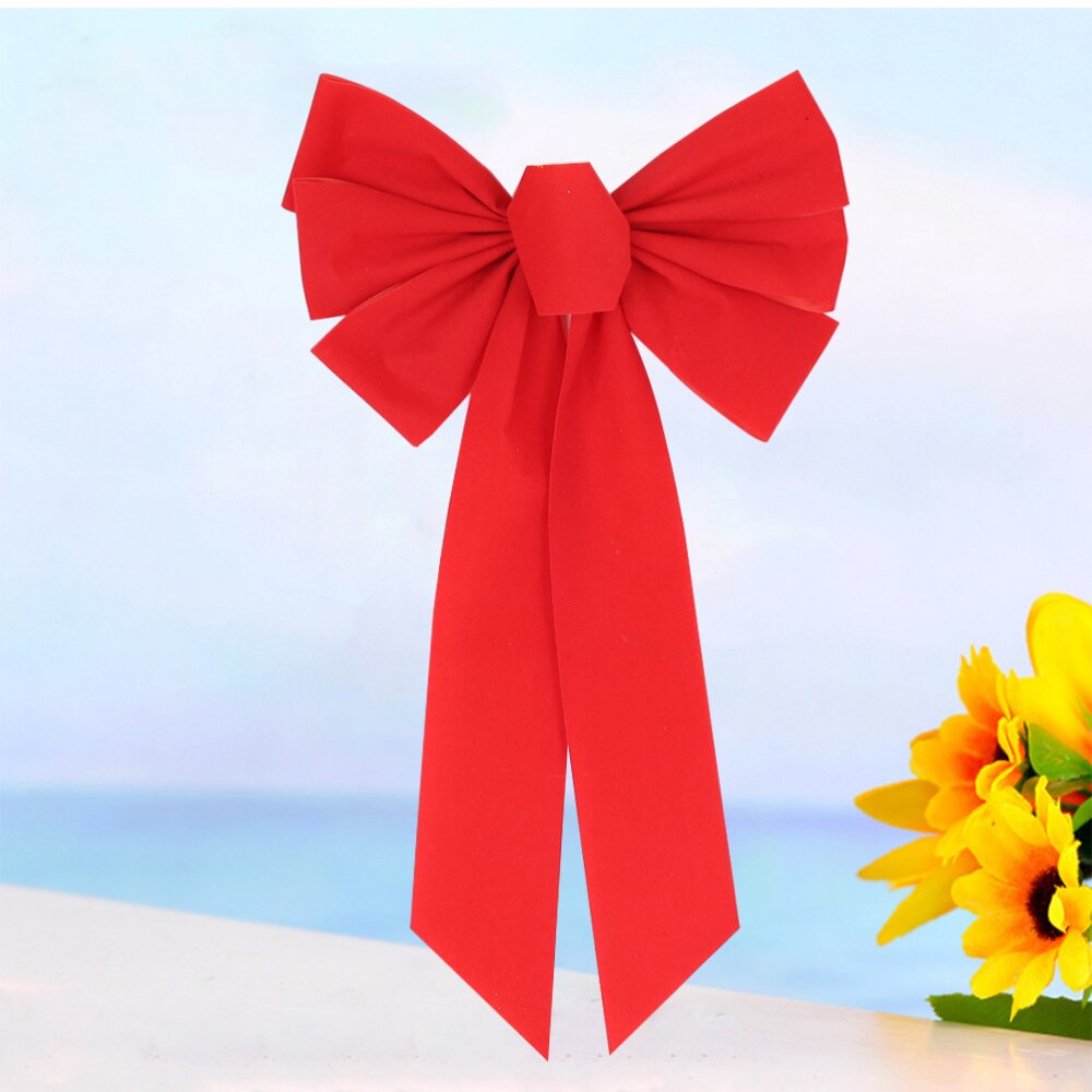 4 pcs Christmas Bow Lint Bowknot Christmas Tree Bow Beautiful Beautiful Bow Festival Bow Ornament Bow for Christmas Festival