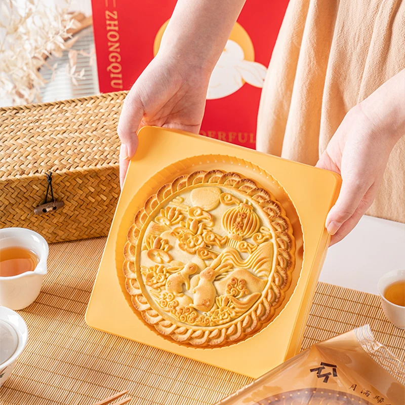 Festival del Medio Otoño molde de pastel de luna grande prensado a mano estilo cantonés 1 catties 600g horneado casero abrasivo comercial
