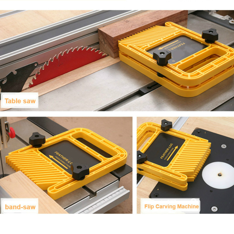 Extended Feather Loc Board Set Multi-purpose Woodworking Engraving Machine Double Featherboards Miter Gauge Slot DIY Tools