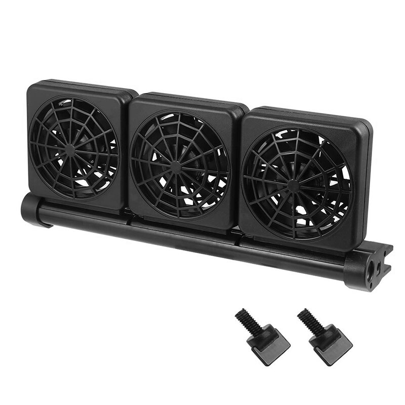 Nicrew Aquarium Fan Aquarium Chiller Koelventilator Systeem Voor Water Aquarium 2 Controle Manieren Temperatuur Aquarium Accessoires: 3 fan / EU Plug