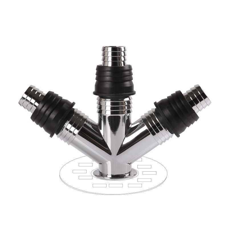 Chrome-plated Basin Washing Machine Launching Deodorant Tee Elbow Floor Drain Interface Plastic Dual-purpose Double Drainage: E