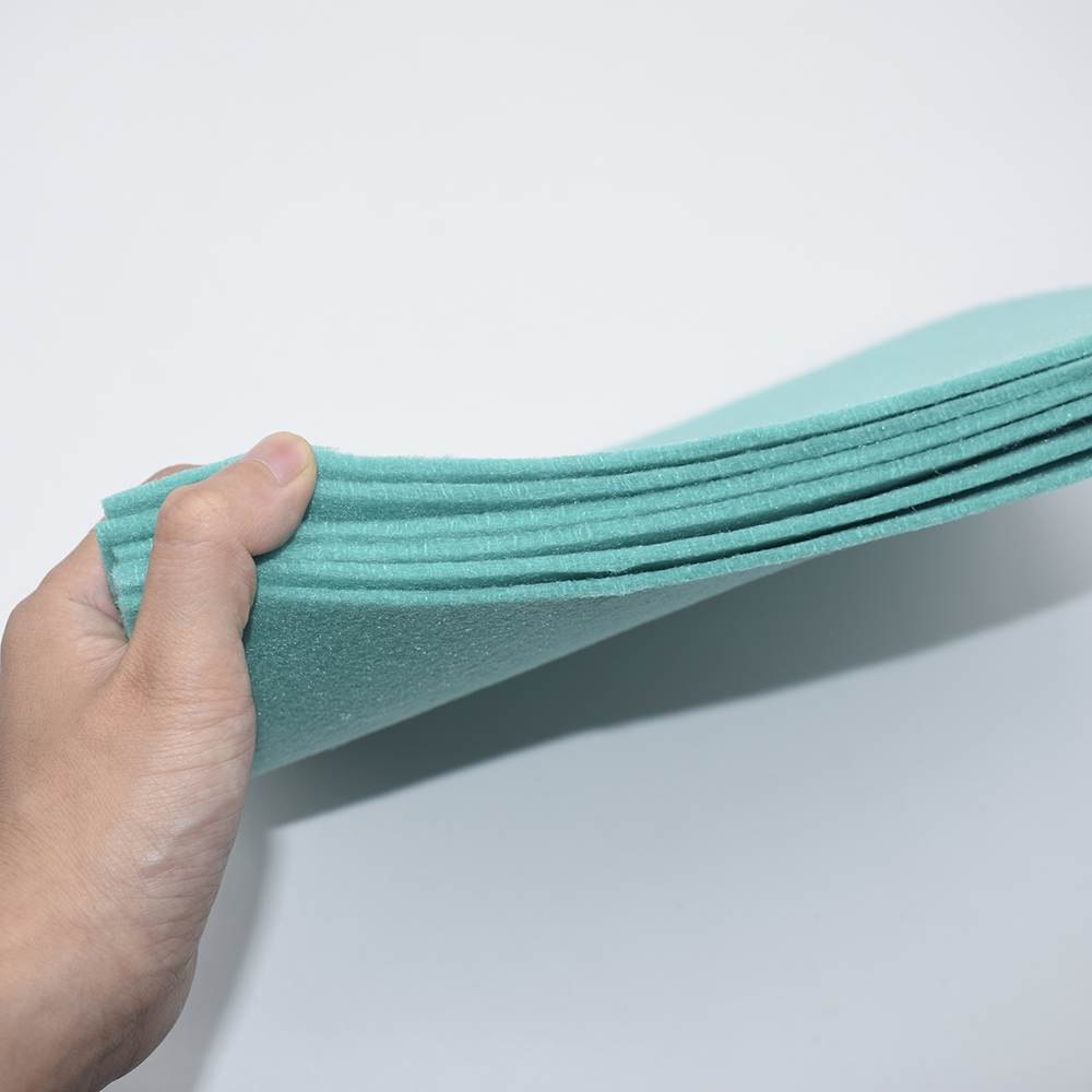 Grønn  a4 kunstig ullfilt polyester uvevd tykk 3mm filt fieltro para manualidades håndlaget håndlaget filt blomster vilt