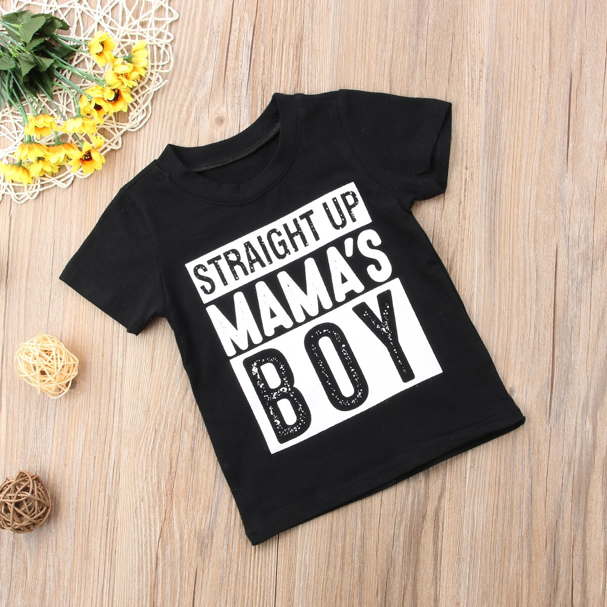 Brand MAMAS BOY Toddler Infant Child Kids Baby Boy Short Sleeve T-shirt Tops Casual Summer Cotton Clothes 1-6T