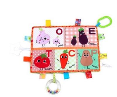 Multifunktionale, weiche baby-plüschtiere, früchte, insekten, blumen und hängespielzeug zur förderung der kognitiven entwicklung: D