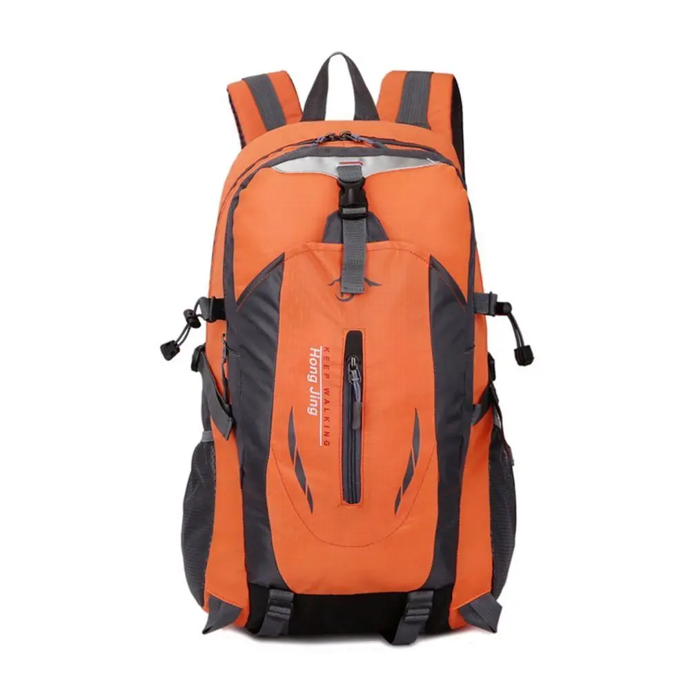 Durable Camping Backpack 40L Large Capacity Travel Rucksack Nylon Waterproof Outdoor Bags Hiking Travel Bag: Orange