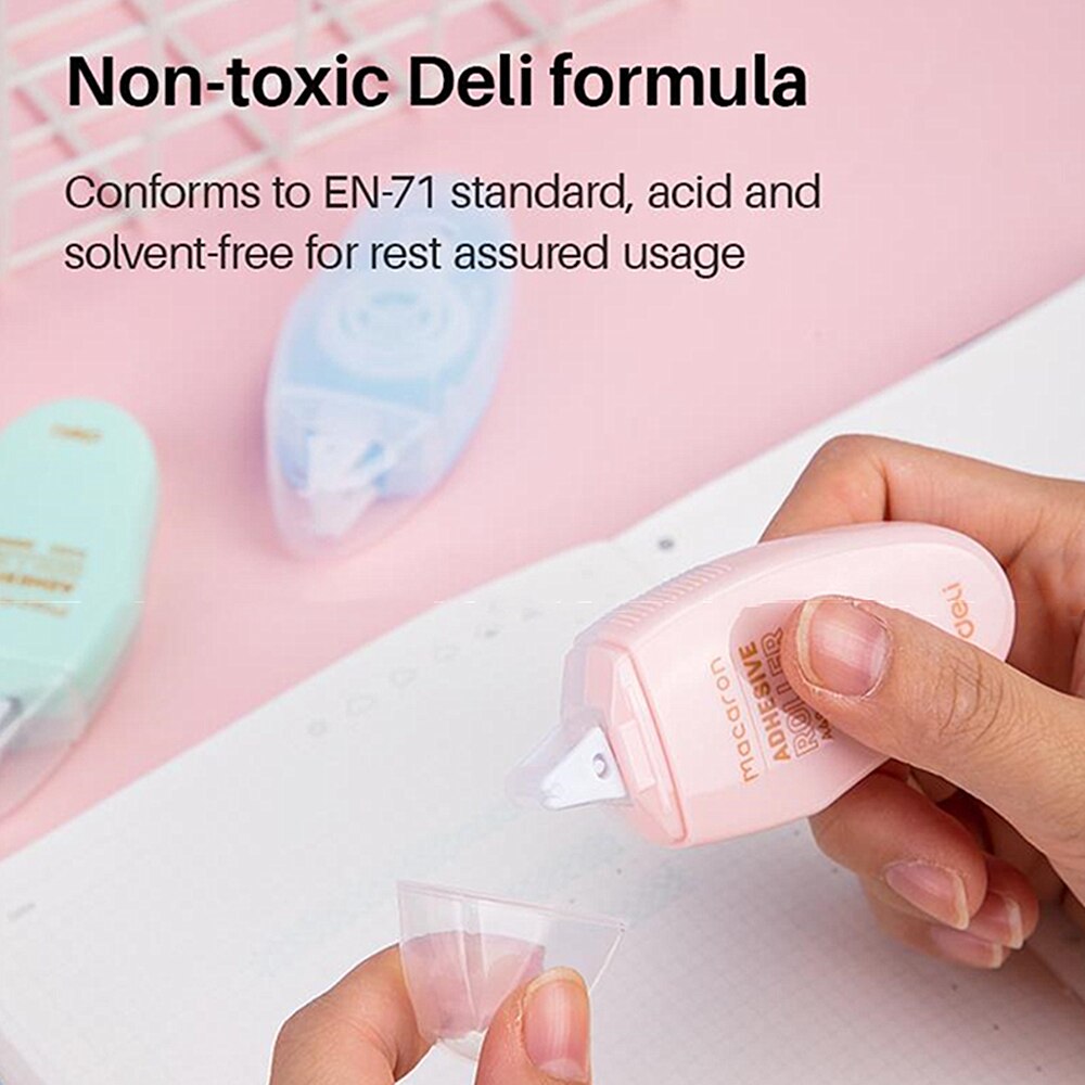 DELI Adhesive Roller Tape Glue 6mm*8m Student Double Sided Tape Strong StickySchool Office Stationery