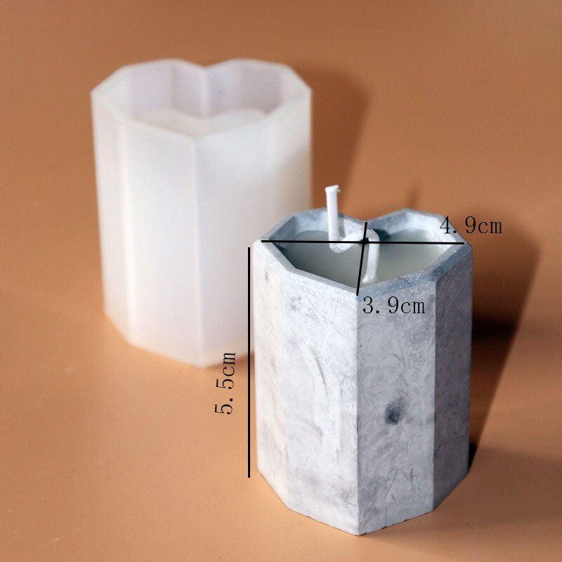 Betongljusstake formar silikon ljusstake formar mini ljusstake formar ljus kopp formar: Vinröd