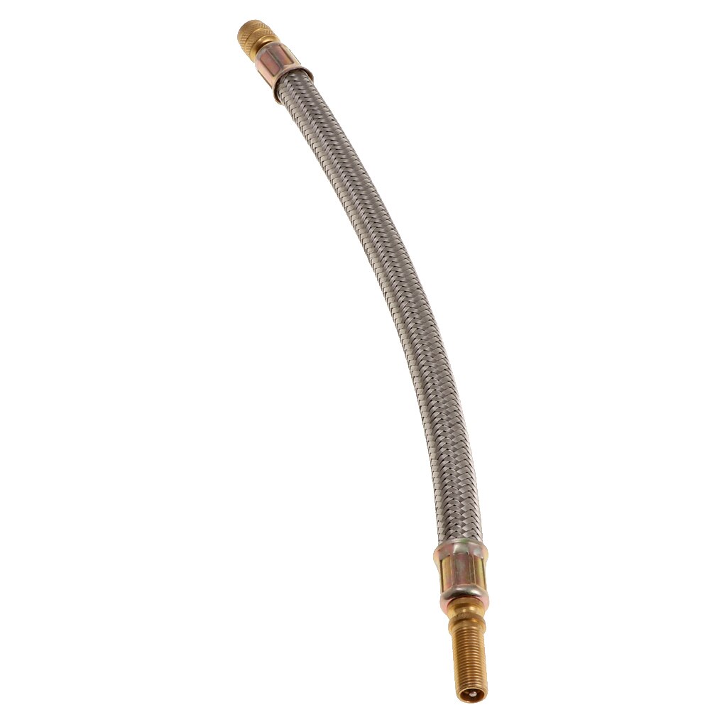 250mm 304 rostfritt stål flätade flexibla slang bilhjul däck ventilstammar förlängningar rör adapter för lastbil rv husvagn