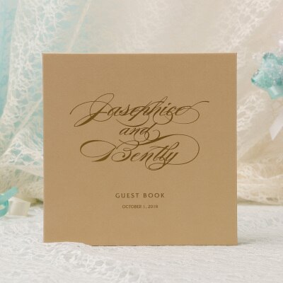 Forest 1pcs Booklet with acylic classmates Company party Lace anniversary Wedding guest friend signature book or as: Gold