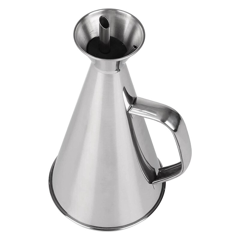 Olipac – Distributeur d'huile d'olive avec poignée et pout – Acier inoxydable pour bouteilles de café 350 ml