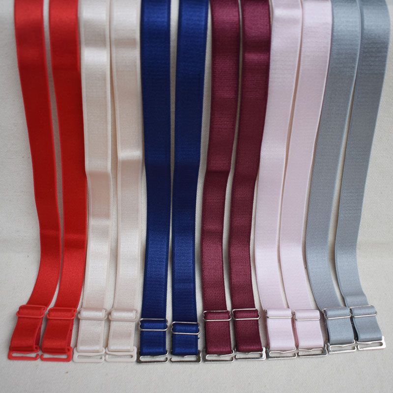 Correas de sujetador de hombro de repuesto, 15mm, 18mm de ancho, elástico, ajustable, extraíble, multicolor, accesorios de correa para sujetador de mujer, lencería